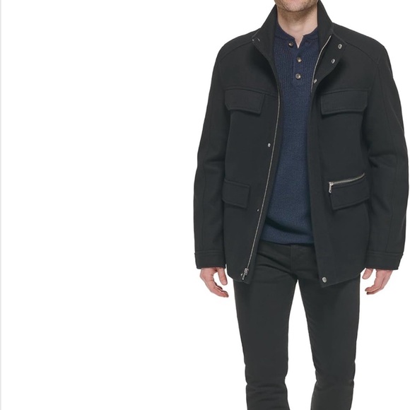 Cole Haan Men's Black Wool Field Jacket - Picture 6 of 16